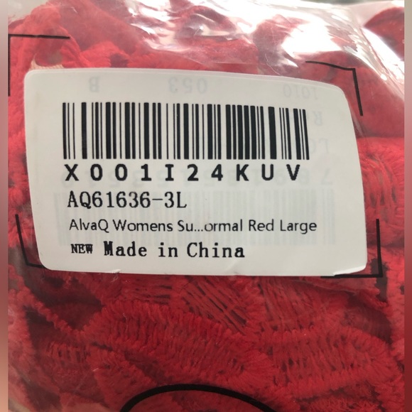 Red Lace midi dress - Picture 7 of 7